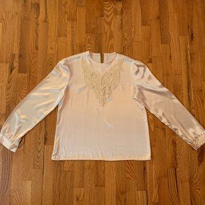 Silk and Lace Shirt L